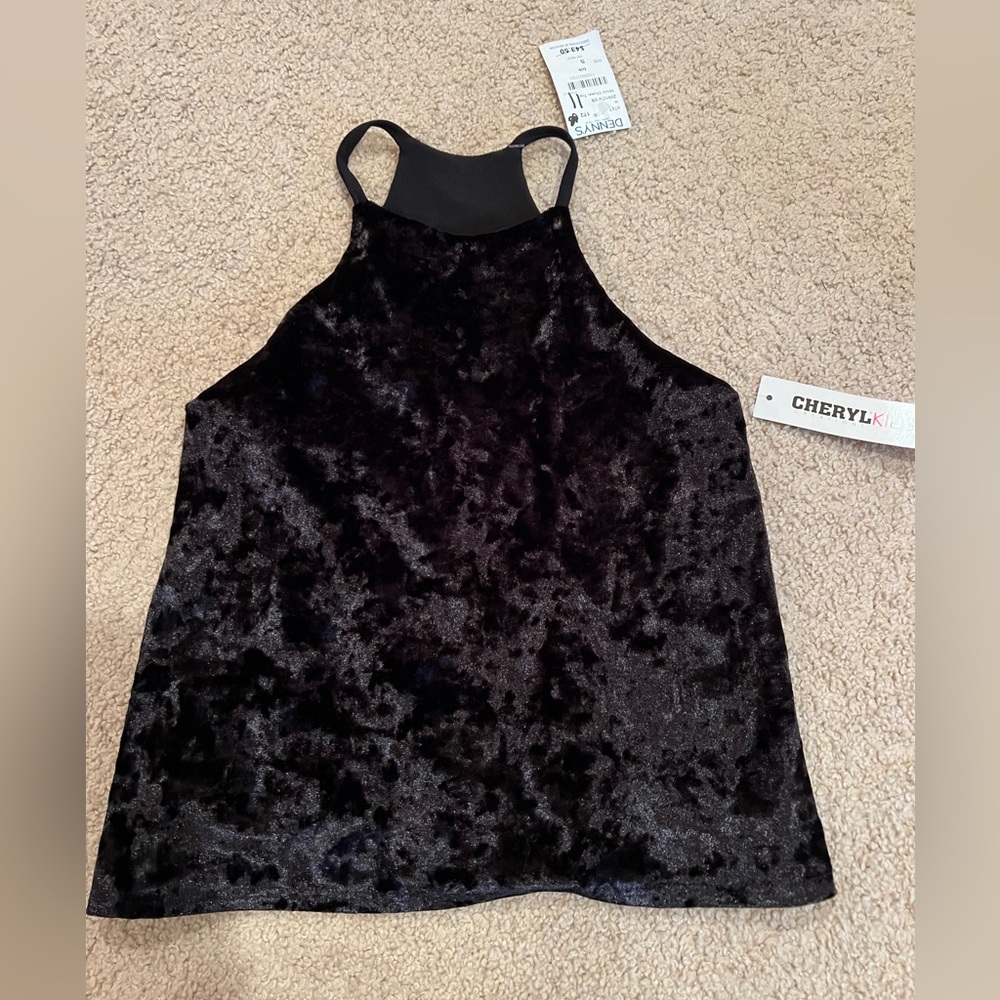 Cheryl Kids Black Velvet tank- girls small